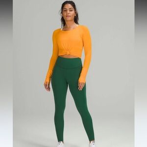 15. Lululemon Base Pace HR Running Tight 28" *Brushed Nulux Everglade Green 8